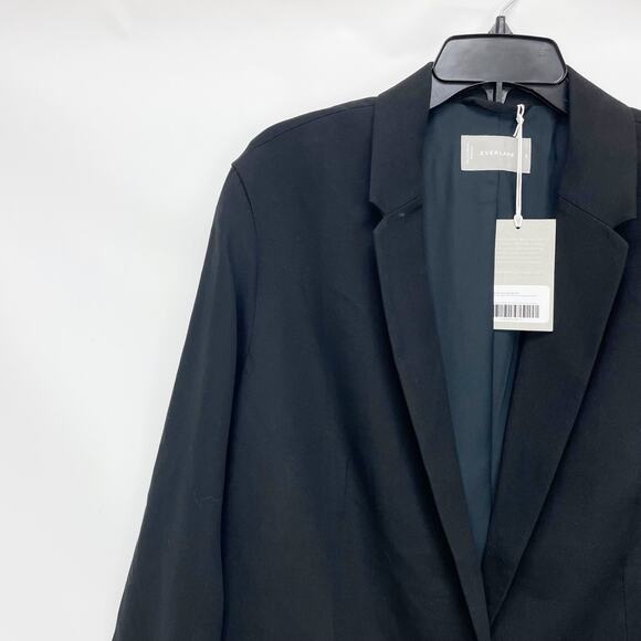 Everlane Women's The Easy Blazer Size 8 Black One Button Slim-Notch Lapel NWT - Picture 5 of 9